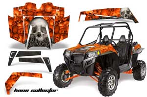 Polaris RZR 900 XP Graphic Kit - 2011-2014 Bone Collector Orange