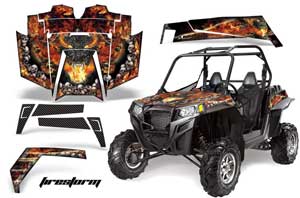 Polaris RZR 900 XP Graphic Kit - 2011-2014 Firestorm Black