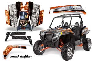 Polaris RZR 900 XP Graphic Kit - 2011-2014 Mad Hatter Orange