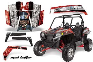 Polaris RZR 900 XP Graphic Kit - 2011-2014 Mad hatter Red