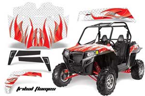 Polaris RZR 900 XP Graphic Kit - 2011-2014 Tribal Flames Red
