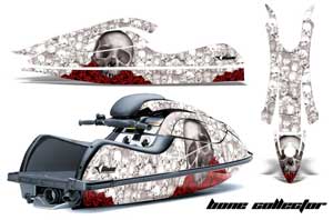 Kawasaki 800 SX / R Jet Ski Graphic Kit - 2003-2012 Bone Collector White