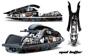 Kawasaki 800 SX / R Jet Ski Graphic Kit - 2003-2012 Mad Hatter Black
