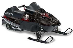 Arctic Cat 120 Sno Pro Youth Sled Graphic Kit - All Years Bone Collector Black