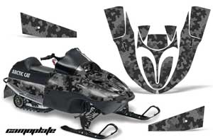Arctic Cat 120 Sno Pro Youth Sled Graphic Kit - All Years Camoplate Black