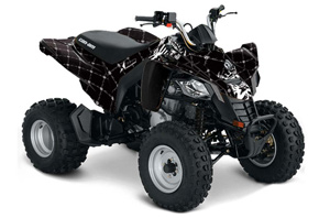 Can Am Bombardier DS250 ATV Graphic Kit - 2006-2021 Silver Star - Reloaded White