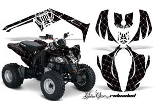 Can Am Bombardier DS250 ATV Graphic Kit - 2006-2021 Silver Star - Reloaded White