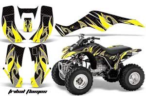 Honda TRX 250EX / 250X ATV Graphic Kit - 2002-2005 Tribal Flames Yellow