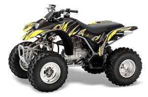 Honda TRX 250EX / 250X ATV Graphic Kit - 2002-2005 Tribal Flames Yellow