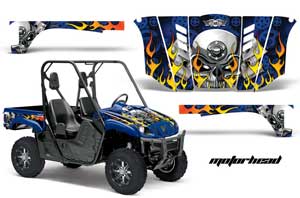 Yamaha Rhino 700 / 660 / 450 Graphic Kit - 2004-2013 Motorhead Blue