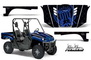 Yamaha Rhino 700 / 660 / 450 Graphic Kit - 2004-2013 Silver Star - Reloaded Blue
