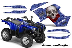 Yamaha Grizzly 700 / 550 ATV Graphic Kit - 2007-2014 Bone Collector Blue