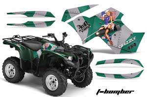 Yamaha Grizzly 700 / 550 ATV Graphic Kit - 2007-2014 T Bomber Green
