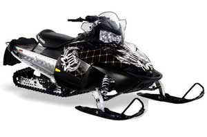 Polaris RMK / Shift / Assault Sled Graphic Kit - 2006-2020 Silver Star - Reloaded White
