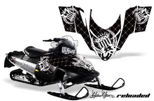 Polaris RMK / Shift / Assault Sled Graphic Kit - 2006-2020 Silver Star - Reloaded White