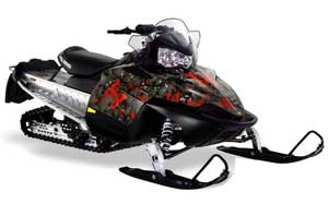 Polaris RMK / Shift / Assault Sled Graphic Kit - 2006-2020 Butterfly Red