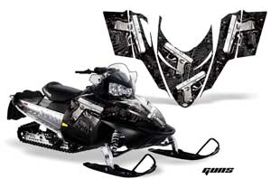 Polaris RMK / Shift / Assault Sled Graphic Kit - 2006-2020 Guns Black
