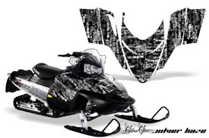 Polaris RMK / Shift / Assault Sled Graphic Kit - 2006-2020 Silver Star - Silverhaze Black