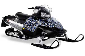 Polaris RMK / Shift / Assault Sled Graphic Kit - 2006-2020 Urban Camo Blue