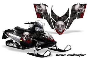 Polaris RMK / Shift / Assault Sled Graphic Kit - 2006-2020 Bone Collector Black