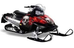 Polaris RMK / Shift / Assault Sled Graphic Kit - 2006-2020 Bone Collector Red