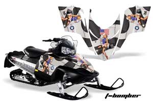Polaris RMK / Shift / Assault Sled Graphic Kit - 2006-2020 T Bomber Black