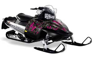 Polaris RMK / Shift / Assault Sled Graphic Kit - 2006-2020 Butterfly Pink