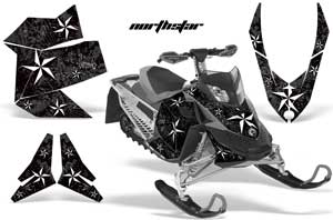 Ski Doo Rev XP Sled Graphic Kit - 2008-2012 North Star Black