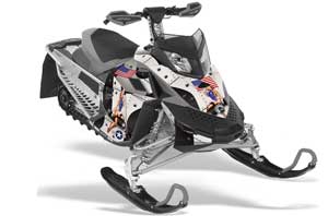 Ski Doo Rev XP Sled Graphic Kit - 2008-2012 T Bomber Black