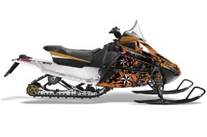 Arctic Cat F Z1 Series Sled Graphic Kit - All Years North Star Orange