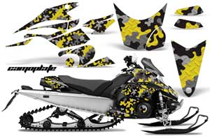 Yamaha FX Nytro Sled Graphic Kit - 2008-2014 Camoplate Yellow