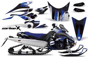 Yamaha FX Nytro Sled Graphic Kit - 2008-2014 Carbon X Blue