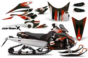 Yamaha FX Nytro Sled Graphic Kit - 2008-2014 Carbon X Red