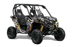 Can-Am Maverick 1000 X RS R Graphic Kit - 2013-2016 Deaden Black