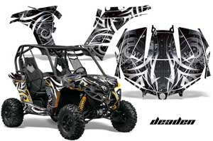 Can-Am Maverick 1000 X RS R Graphic Kit - 2013-2016 Deaden Black