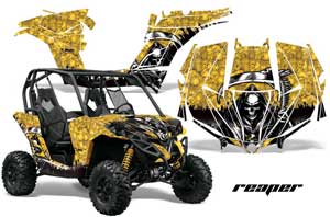 Can-Am Maverick 1000 X RS R Graphic Kit - 2013-2016 Reaper Yellow