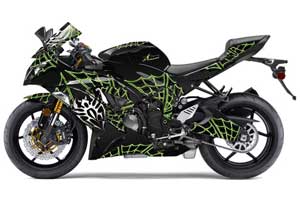 Kawasaki 636 ZX6-R Ninja Graphic Kit - 2013-2016 Widow Maker Green