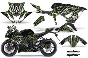 Kawasaki 636 ZX6-R Ninja Graphic Kit - 2013-2016 Widow Maker Green
