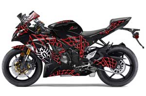 Kawasaki 636 ZX6-R Ninja Graphic Kit - 2013-2016 Widow Maker Red