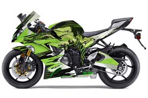 Kawasaki 636 ZX6-R Ninja Graphic Kit - 2013-2016 Carbon X Green