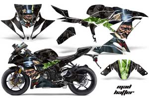 Kawasaki 636 ZX6-R Ninja Graphic Kit - 2013-2016 Mad Hatter Green