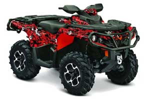 Can Am Outlander 500 / 650 / 800 / 800R / 1000 XT-P ATV Graphic Kit