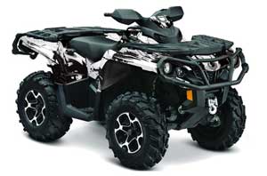Can Am Outlander 500 / 650 / 800 / 800R / 1000 XT-P ATV Graphic Kit - 2013-2016 Carbon X White
