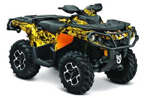 Can Am Outlander 500 / 650 / 800 / 800R / 1000 XT-P ATV Graphic Kit