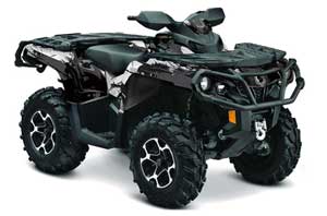 Can Am Outlander 500 / 650 / 800 / 800R / 1000 XT-P ATV Graphic Kit - 2013-2016 Carbon X Black
