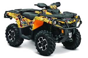 Can Am Outlander 500 / 650 / 800 / 800R / 1000 XT-P ATV Graphic Kit