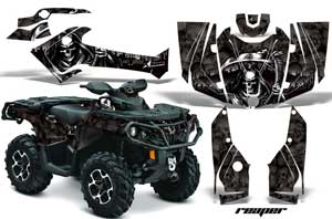 Can Am Outlander XMR / MAX / XT ATV Graphic Kit - 2006-2011 Reaper Black