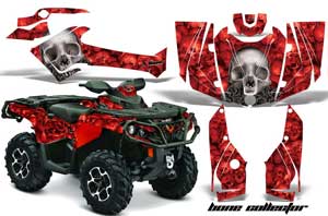 Can Am Outlander XMR / MAX / XT ATV Graphic Kit - 2006-2011 Bone Collector Red