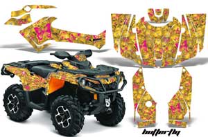 Can Am Outlander XMR / MAX / XT ATV Graphic Kit - 2006-2011 Butterfly Pink