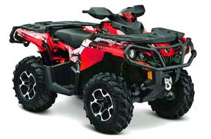 Can Am Outlander XMR / MAX / XT ATV Graphic Kit - 2006-2011 Carbon X Red